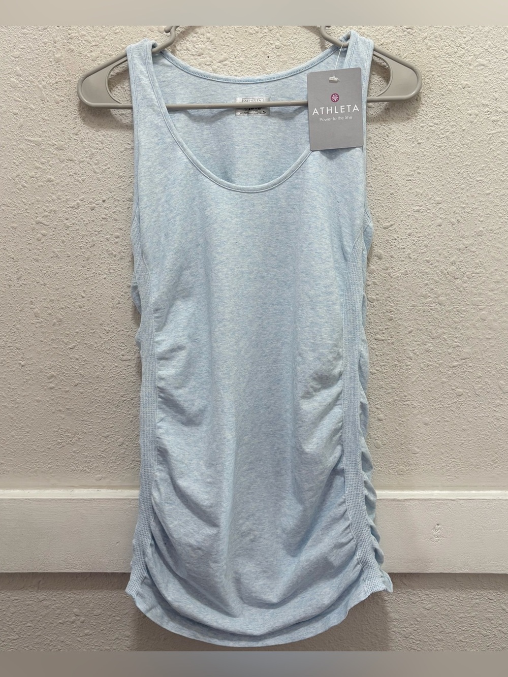 Athleta Pure Tank in Heather Light Blue NWT XL